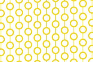 Yellow and white circle attached to vertical line. Seamless pattern vector background.