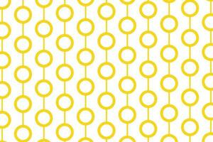 Yellow and white circle attached to vertical line. Seamless pattern vector background.