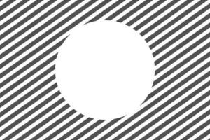 Diagonal lines cut circle frame. Op art stripes forming round text border. Vector illustration.