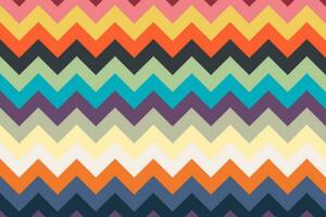 Colorful vintage chevron lines seamless pattern. Herringbone zig zag stripes texture background vector art.