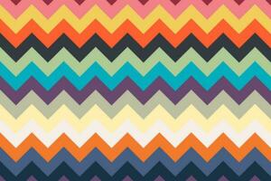 Colorful vintage chevron lines seamless pattern. Herringbone zig zag stripes texture background vector art.