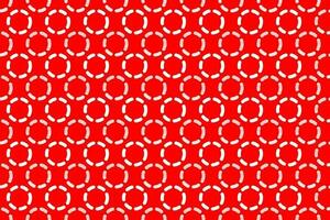 white dashed ring circle pattern with red background. Vector illustration.