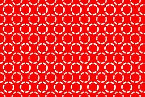 white dashed ring circle pattern with red background. Vector illustration.