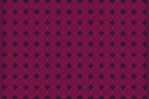 Pink concentric circle grid pattern with blue backdrop vector template