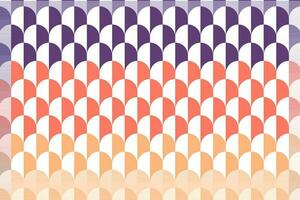 Seamless colorful fishscale scallop pattern background. Vector illustration.