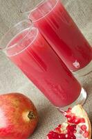 Fresh pomegranate juice photo
