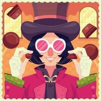 Founder of Chocolate Factory vector