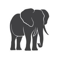 Elephant silhouette logo icon vector. Elephant symbol. Vector illustration