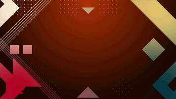 Modern geometric shapes animation and motion design video