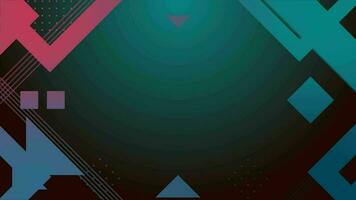 Modern geometric shapes animation and motion design video