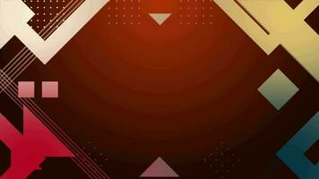 Modern geometric shapes animation and motion design video