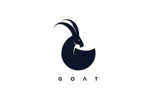 Goat logo design vector icon with modern style