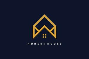 Property logo design idea with creative unique concept vector