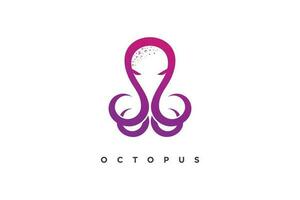 Octopus logo design idea with creative abstract concept vector