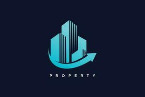 Property logo design vector icon with modern style