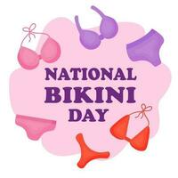 nacional bikini día. vector ilustración.
