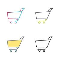 Unique Shopping Cart Vector Icon