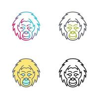 Orangutan Vector Icon