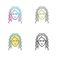 Hair Curly Vector Icon