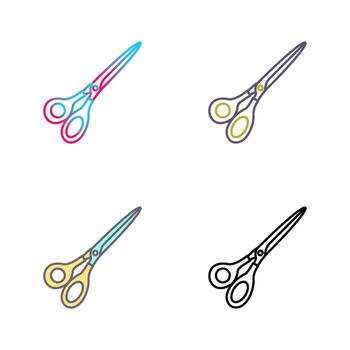 icono de vector de tijeras