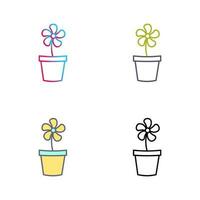 Flower Pot Vector Icon