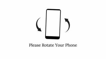 Rotate smartphone isolated icon. Device rotation symbol video