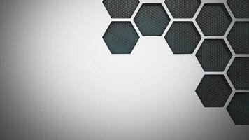 Futuristic and technological hexagonal background. 3d rendering photo