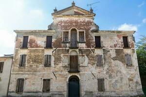 Valsanzibio,Italy-April 15, 2023-View of the back of Villa Barbarigo in the town of Valsanzibio during a sunny day photo