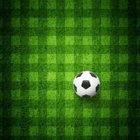 Soccer ball on green playground. Soccer concept photo