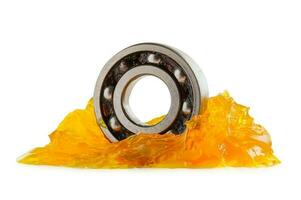 Grease and ball bearing, lithium machinery lubrication for automotive and industrial. photo