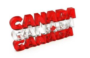 Canada Day 3D render illustration isolated on white background with shadow photo