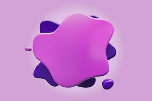 Colored amoeba shape to use as a text base with quotes photo