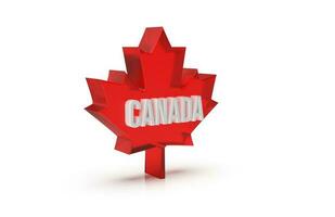 Canada Day 3D render illustration isolated on white background with shadow photo