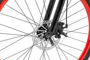 Bicycle isolated on white background without shadow photo