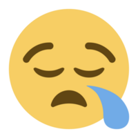 oben Qualität Emoticon. Weinen Emoji. traurig Emoticon Gesicht mit zerreißen tropfen. Gelb Gesicht Emoji. Beliebt Element. png