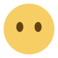 topp kvalitet uttryckssymbol. söt tyst uttryckssymbol, smiley utan mun emoji. gul ansikte emoji. populär element. png