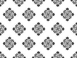 Damask digital paper seamless floral pattern.  Flowers on a black and white background. Luxury Royal Wallpaper. photo