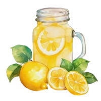 watercolor lemon, AI Generative png