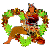 Aufkleber Logo kriegerisch Kunst Nusantara png