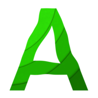 abstrato alfabeto carta com papel cortar estilo png