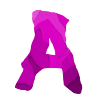 Abstract Alphabet Letter with liquid style png