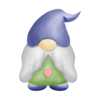 gnome i söt freehand dragen tecknad serie png