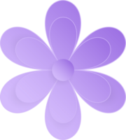 fleur, élément de floral papier couper. papier Couper de fleur forme et printemps symbole. png