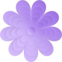 Blume, Element von Blumen- Papier schneiden. Papier Schnitt von Blume gestalten und Frühling Symbol. png