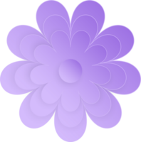 flor, elemento de floral papel cortar. papel cortar de flor forma y primavera símbolo. png