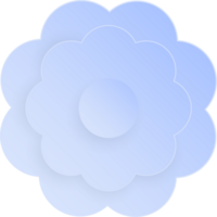 Blume, Element von Blumen- Papier schneiden. Papier Schnitt von Blume gestalten und Frühling Symbol. png