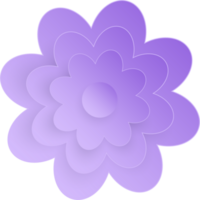 flor, elemento de floral papel cortar. papel cortar de flor forma y primavera símbolo. png