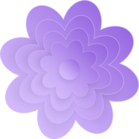 flor, elemento de floral papel cortar. papel cortar de flor forma y primavera símbolo. png