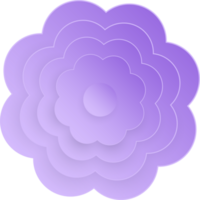 Flower, Element of floral paper cut. Paper cut of flower shape and spring symbol. png