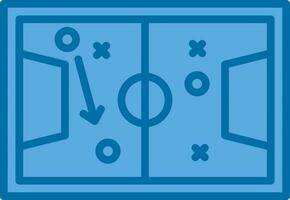 fútbol táctica bosquejo vector icono diseño